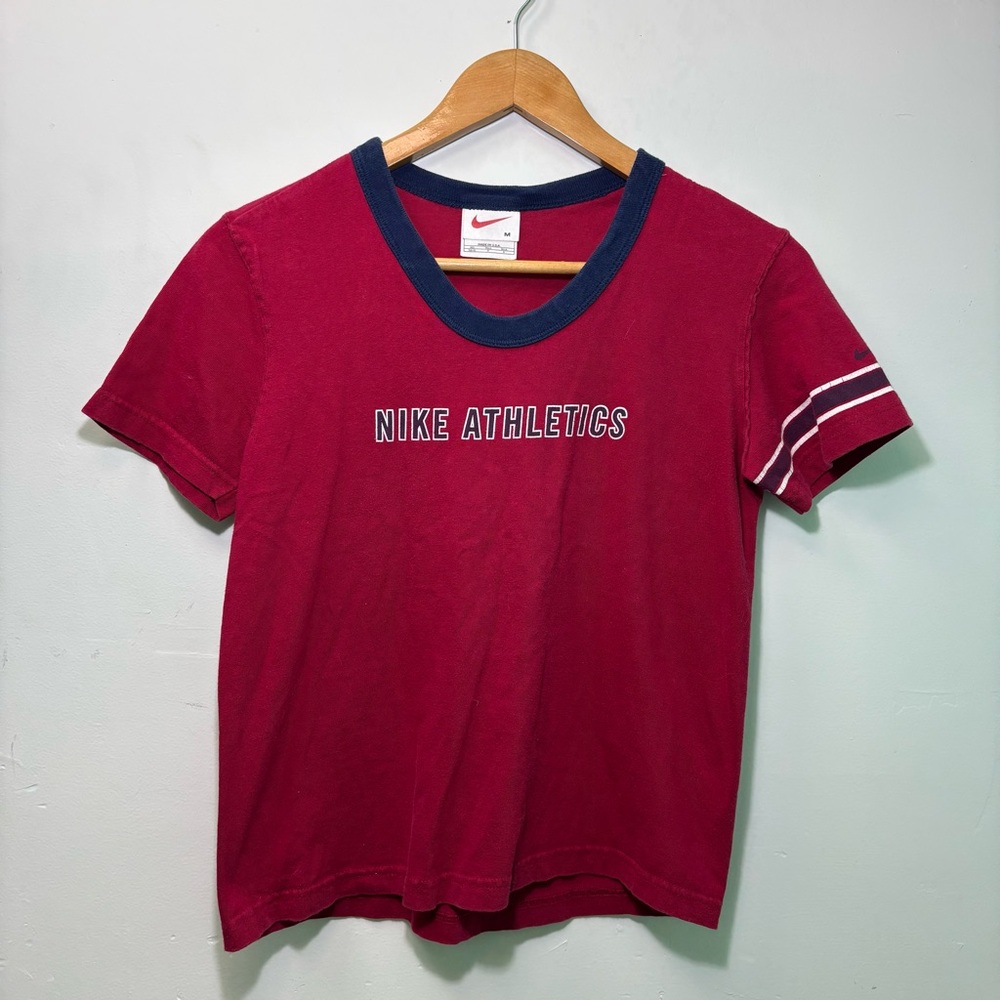 Nike Red and Blue Crew Neck T-Shirt